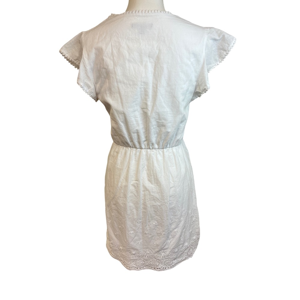 CITY TRIANGLES White Eyelet Lace Dress Sz M Lace Flutter Church Graduation‎ - Picture 10 of 11